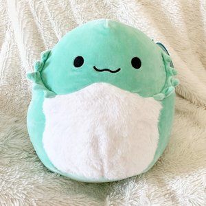 2022 Squishmallow 11” Abe Bearded Dragon Teal Fuzzy Belly Kelly Toy
